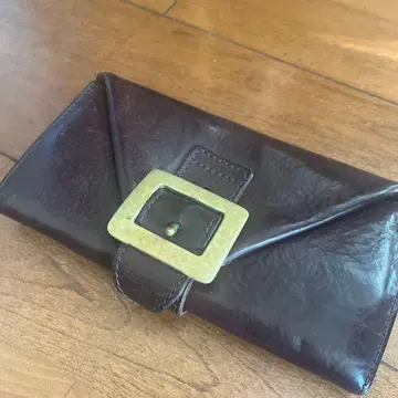 다크 브라운 가죽 장지갑