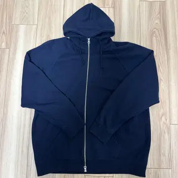 루프 휠러 집업 후디 네이비 릴랙스 핏 L 사이즈