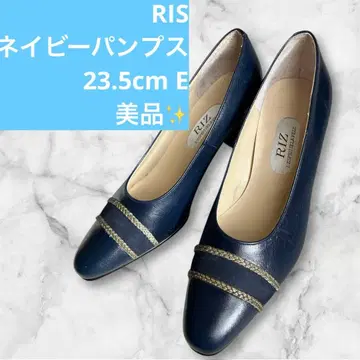새상품급 리즈 라피네 네이비 펌프스 23.5 E 6cm 와이드 힐