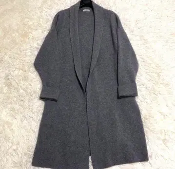 이에나 그레이 니트 롱 코트