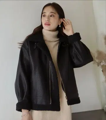 페이크 무스탕 보아 블루종 플라이트 자켓/B-3 무스탕