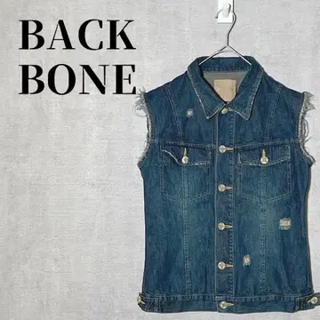 [레어] 백본 데님 베스트 할리데이비슨 바이커 인디고