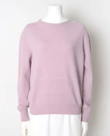 Cocoon 일본제 캐시미어 홀 가먼트 크루넥 니트 라벤더