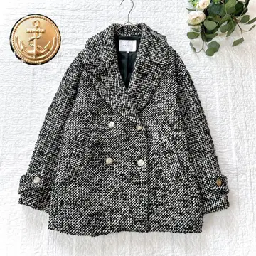 새상품급 CADUNE 22AW 피코트 골드 버튼 오버 사이즈 루즈핏