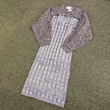 쥬에티 니트 가디건 원피스 M 사이즈 퍼플