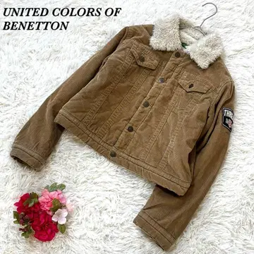 베네통 보아 코듀로이 자켓 L 브라운 계열
