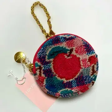 완판템 WEB 한정판 레트로 후르츠 체크 페이 서클 파우치