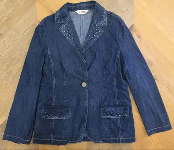 EL MIDAS 새상품급 스톤 장식 데님 블레이저 새상품급 y52
