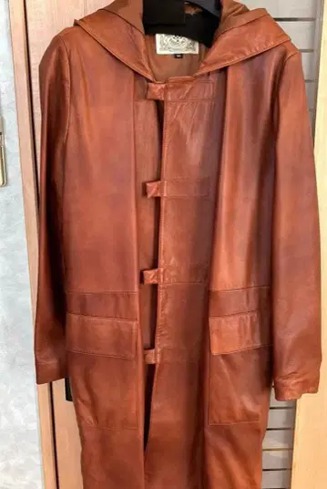 양가죽 후드 코트