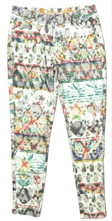 새상품급 데시구알 캐주얼 팬츠 스트레치 올 패턴