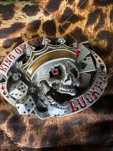 킹 스컬 버클 로카빌리 펑크