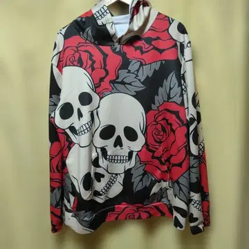 스컬과 장미 후드티