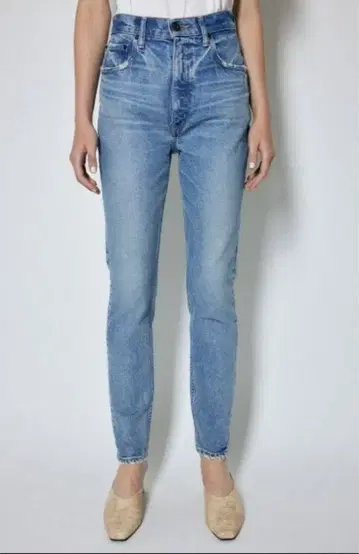 MOUSSY 하이웨스트 스키니진 라이트 블루