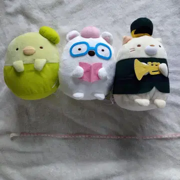 스미코구라시 봉제 인형 3체 세트 고양이 펭귄(?) 시로쿠마