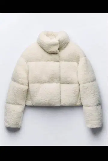 ZARA 페이크 보아 퍼프 아노락