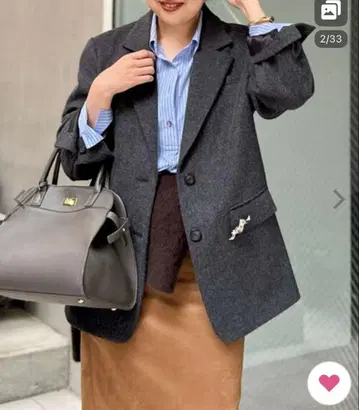 이번 시즌 숏 비버 테일러드 자켓 그레이 36