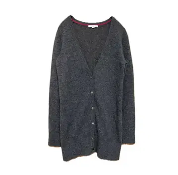 SEIZE 세즈 캐시미어 100% 가디건 울 차콜 그레이