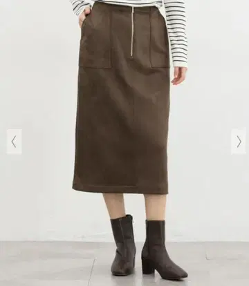 [ 시착만 한 상품 ] 스웨이드 내로우 스커트