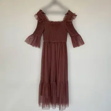 snidel 오프숄더 쉬폰 원피스