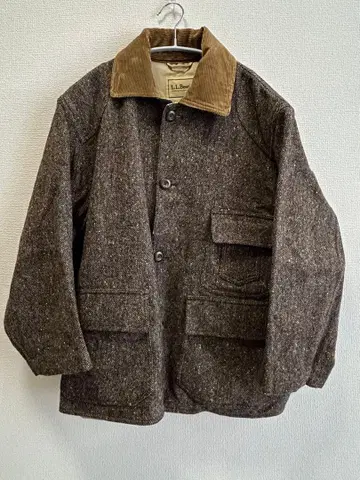 LLBEAN 헌팅 자켓 트위드 코듀로이 브라운 L 구제 의류
