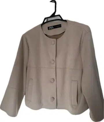 ZARA 노카라 자켓 베이지 S