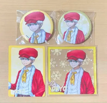 크리스마스 NATSLIVE 사이온지 우쿄 캔뱃지 아크릴 코스터 카드