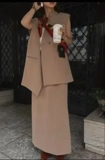 AmerivintageOTONA WRAP VEST SET UP DRESS