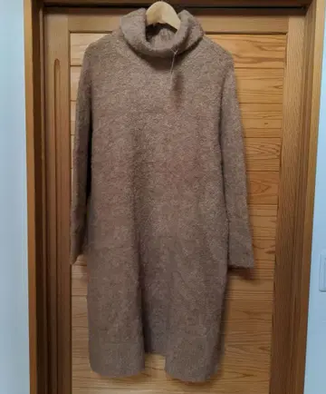 탑밸류 세탁 가능한 푸들얀 원피스 베이지 여성용 L 사이즈