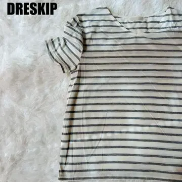 DRESKIP 보더 무늬 반팔 티셔츠 M 사이즈 [ 63 ]