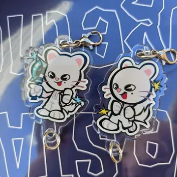 스키즈 전시회 랜덤 연결 아크릴 키링 현진 2종 세트