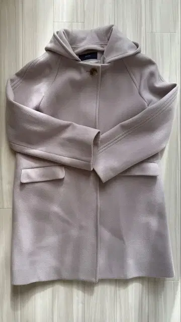 [SHIPS] 후드 부착 연핑크 코트