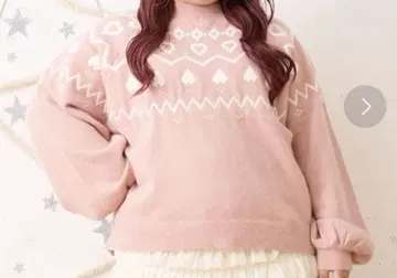 루오시 하트 노르딕 니트 튜닉