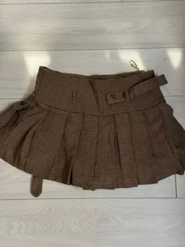 ZARA 브라운 플리츠 스커트