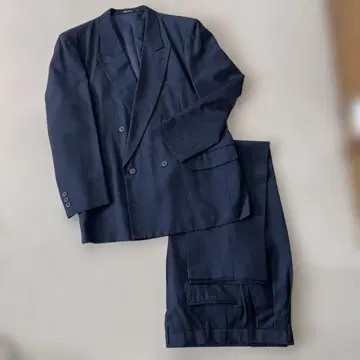 블랙 포멀 더블 브레스트 수트