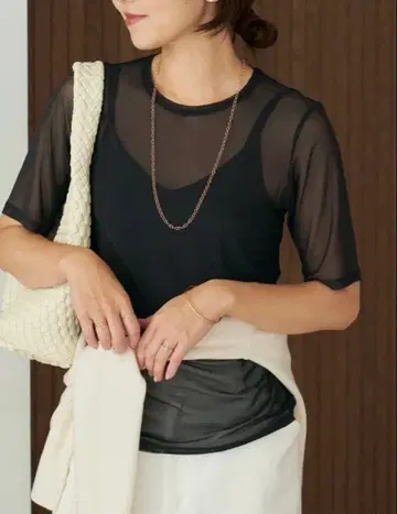 Plage 플라주 시어 메쉬 T셔츠