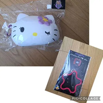 헬로키티 실리콘 파우치&스마트폰 스트랩