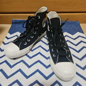 올스타 블랙 하이컷 스니커즈