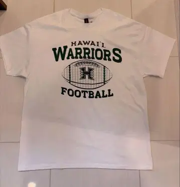 미사용품 하와이 대학 HAWAII WARRIORS T셔츠 XL 화이트