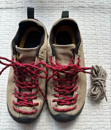 KEEN 재스퍼 베이지 24.5cm 끈 포함