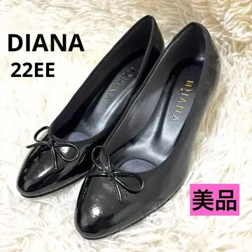 다이애나 새상품급 에나멜 리본 블랙 DIANA 22cm