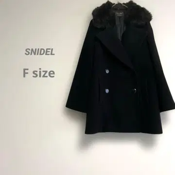 [스나이델] 여성용 퍼 포함 피코트 F 블랙 P코트