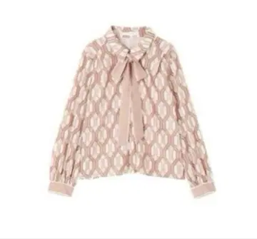 PINKY & DIANNE 지오메트릭 라인 프린트 블라우스