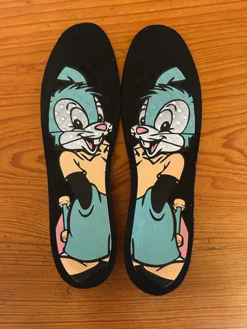 애니메이션 캐릭터 인솔 블랙/파랑/핑크