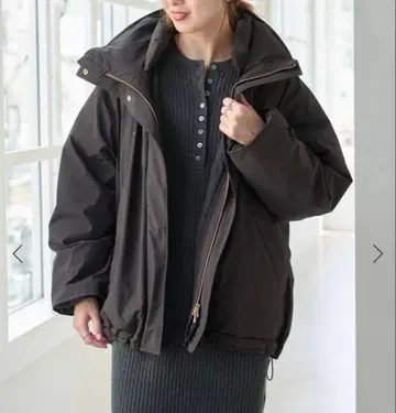 Spick & Span 2WAY 발수 다운 하프 코트 블랙다운 38