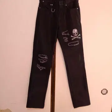 Roen 스컬 블랙 데님 팬츠 사이즈 32