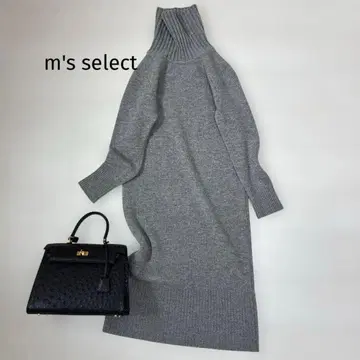 컨디션 최상 고급 울 엠셀렉트 롱 니트 원피스 엠프리미어