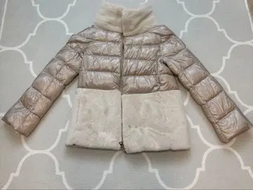 [ 미사용 새상품 ] Herno 베이지 다운 자켓 인조 모피