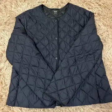 UNIQLO WARM PADDED 블랙 퀼팅 다운 자켓