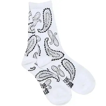 [ KRHYME DESIGN ] SOCKS 'PAISLEY' WH