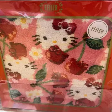 헬로키티 페이러 FEILER 손수건 체리 핑크 산리오